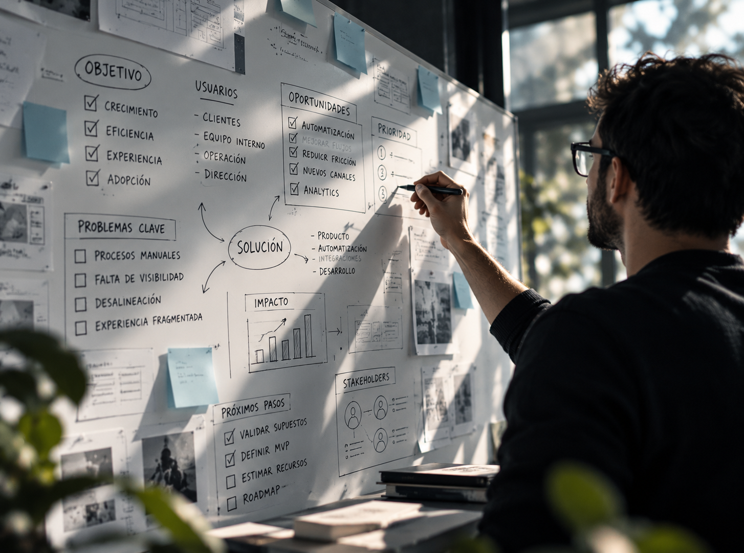 Definir — Alineamos el problema antes que la herramienta.